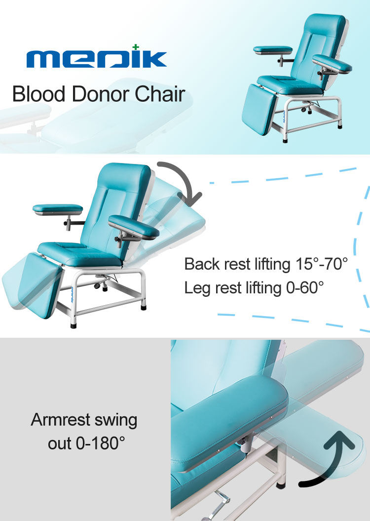 YA-DS-M05 Manual Dialysis Recliner Chair Two Function