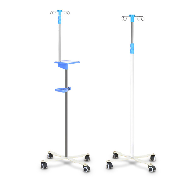 YA-IV01 Stainless Steel IV Stand With Castors For Hospital