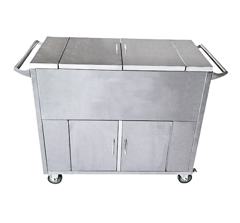 YA-ST02 Two Door Stainless Steel Case Carts For Medical CSSD