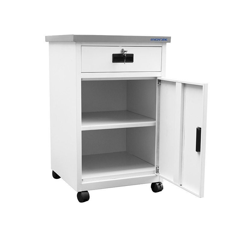 YA-B15 White Metal Bedside Cabinet For Hospital