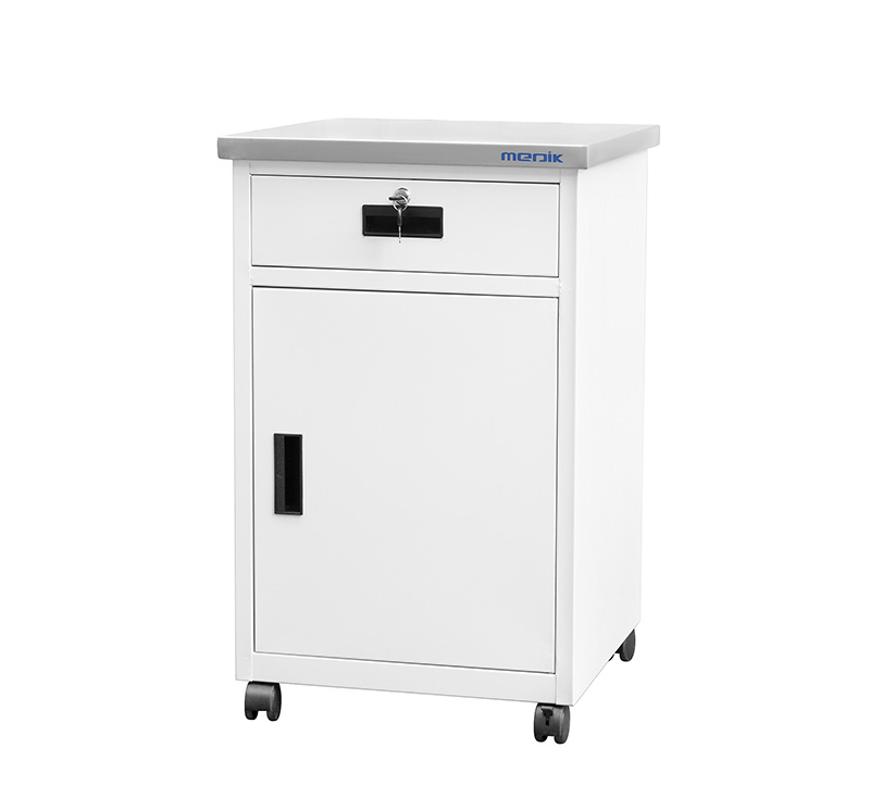 YA-B15 White Metal Bedside Cabinet For Hospital