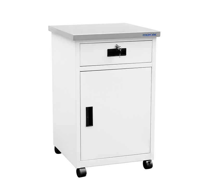 YA-B15 White Metal Bedside Cabinet For Hospital