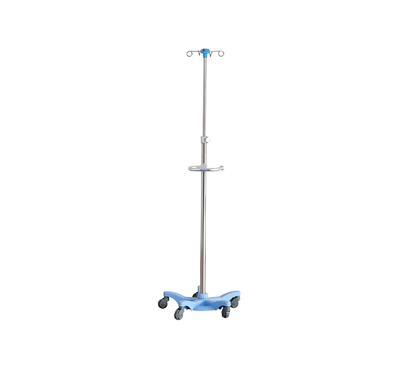 MK-IS04 Portable Medical Adjustable IV Drip Stand With Wheels